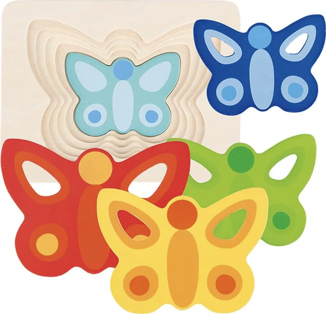 Goki Puzzle Vlinder 5 Stuks - Multicolor