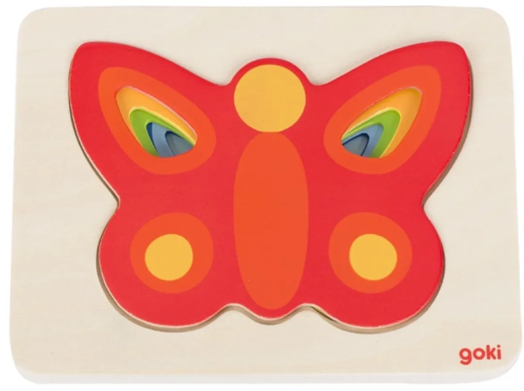Goki Puzzle Vlinder 5 Stuks - Multicolor