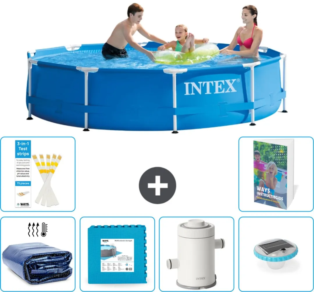 Intex 28200NP-Blauw Rond Frame Zwembad 305x76cm