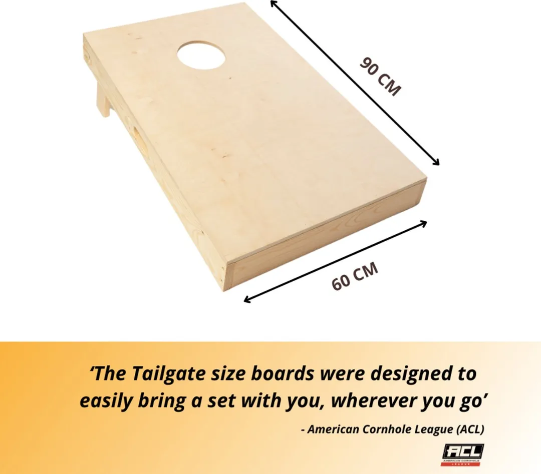 Wicked Wood Games Cornhole Set Blanco 90x60cm - 2 Boards + 8 Zakjes
