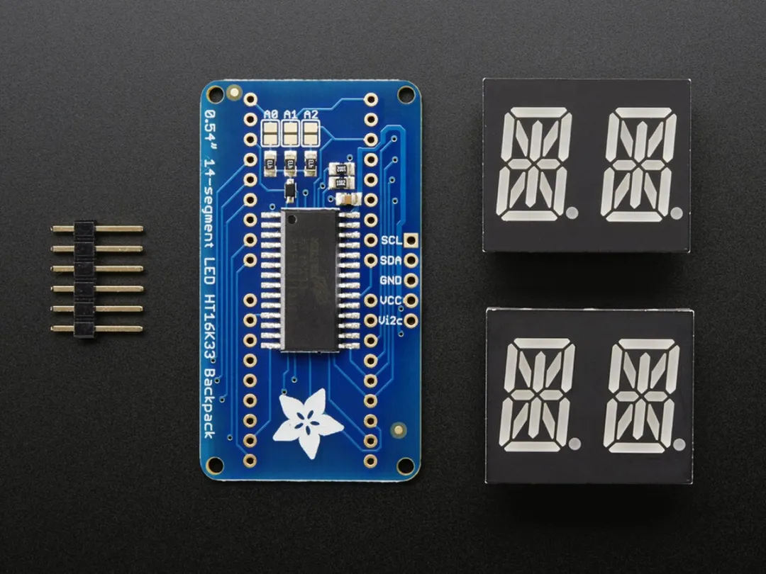 Adafruit 2160 Quad Alphanumeric Display - Groene 0.54 inch Digits