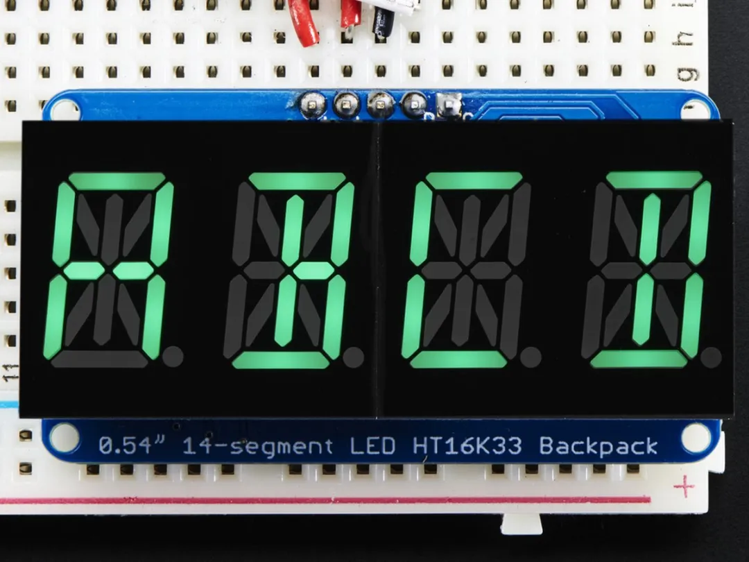 Adafruit 2160 Quad Alphanumeric Display - Groene 0.54 inch Digits