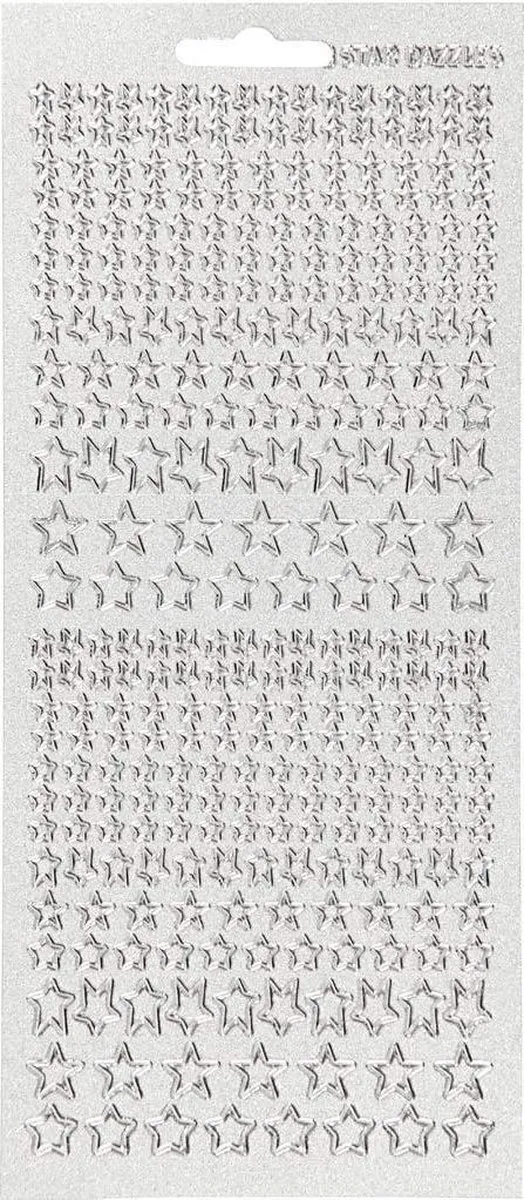 Creativ Company Zilver Sterren Stickers 10x23cm