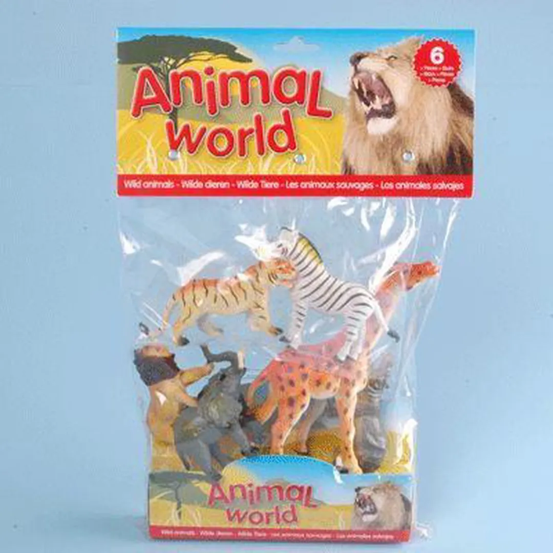 Johntoy Safari Speelfiguren - 6 Stuks Wilde Dieren