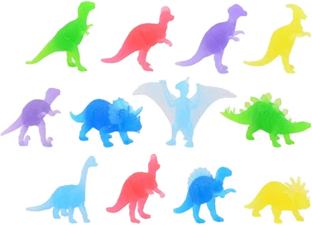 Johntoy Dino Speelgoed Glow-in-the-Dark 24492 - 12 Stuks Multicolor