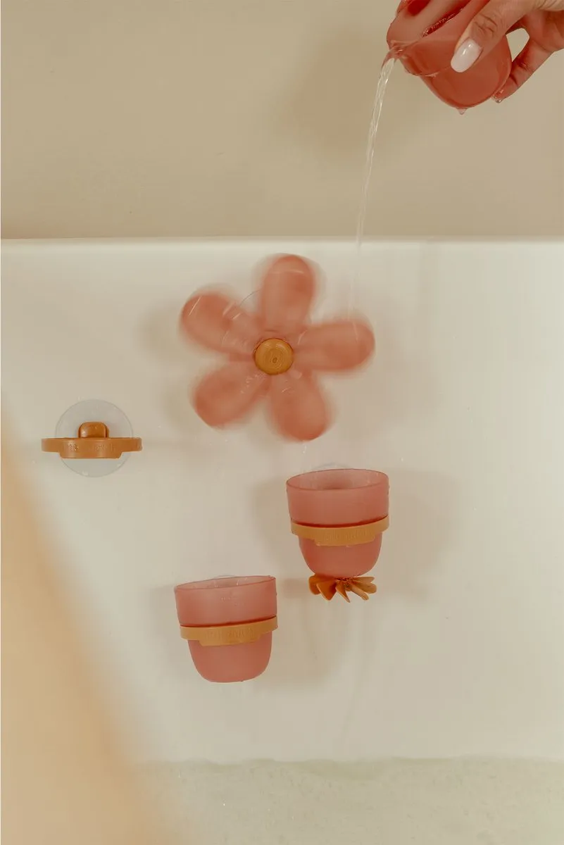 Rubo Toys Little Dutch Badwand Bekers Bloem Motief - Roze