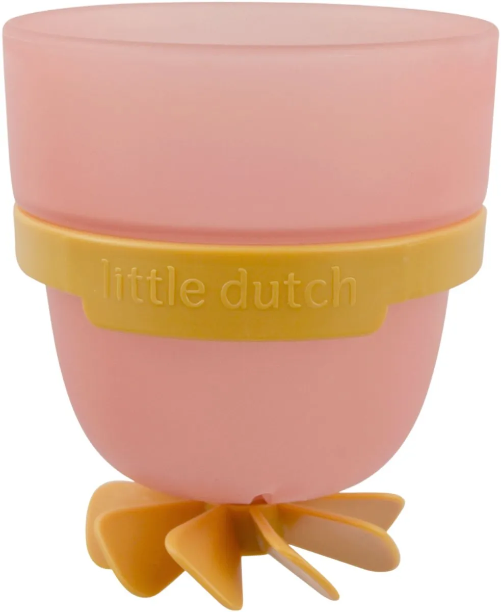 Rubo Toys Little Dutch Badwand Bekers Bloem Motief - Roze