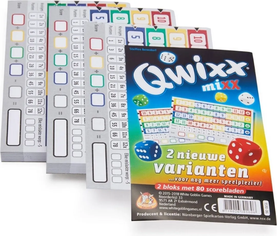 White Goblin Games Qwixx Uitbreidingsset - Scoreblokken & Mixx - Multi