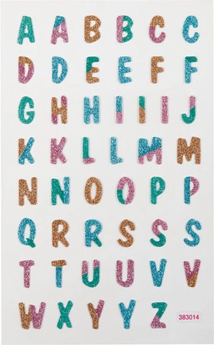 Creativ Company Glitter Letters Stickers 10x16cm - Diverse Kleuren