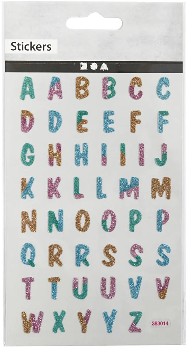 Creativ Company Glitter Letters Stickers 10x16cm - Diverse Kleuren
