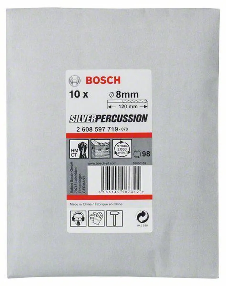 Bosch CYL-3 Betonboor Set 8mm - 10 Stuks