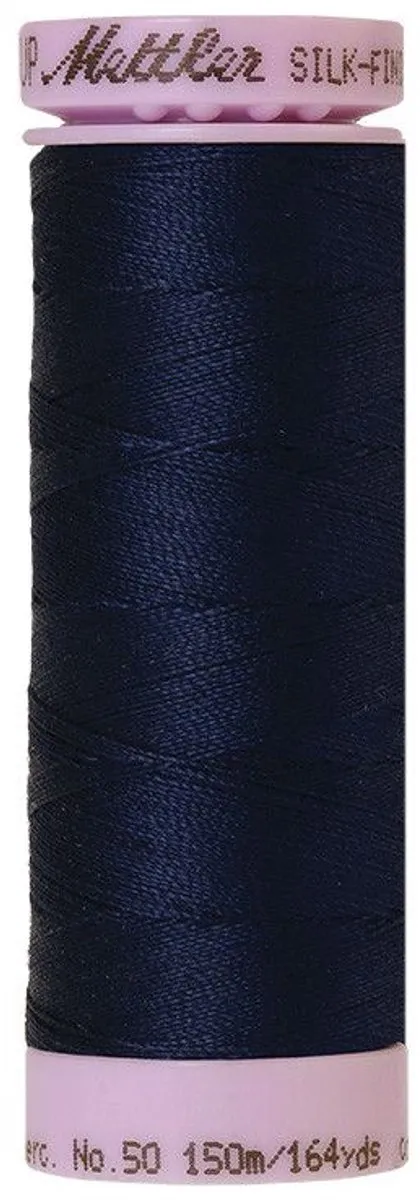 Amann Mettler Silk-Finish Cotton 0825 - 150m - Zwart/grijs/wit