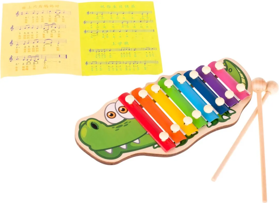 Small Foot Krokodil Houten Dulcimer KX7282 - Multi Color