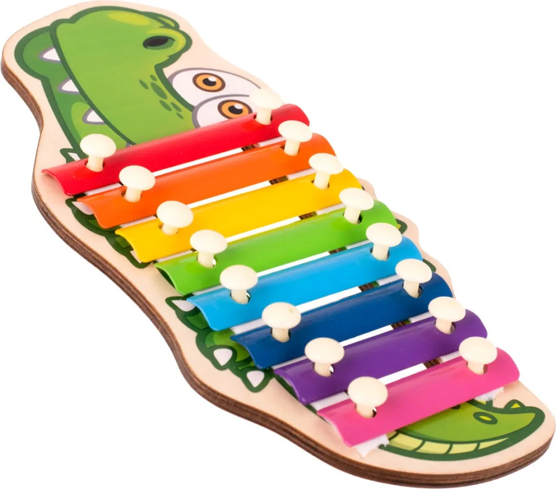 Small Foot Krokodil Houten Dulcimer KX7282 - Multi Color