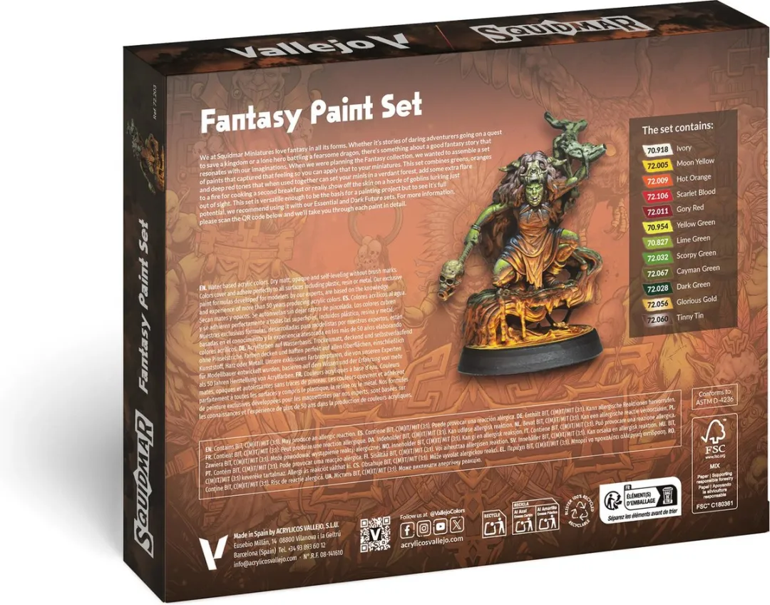 Vallejo Model Color Acrylverf Set 12x18ml - Squidmar Miniatures