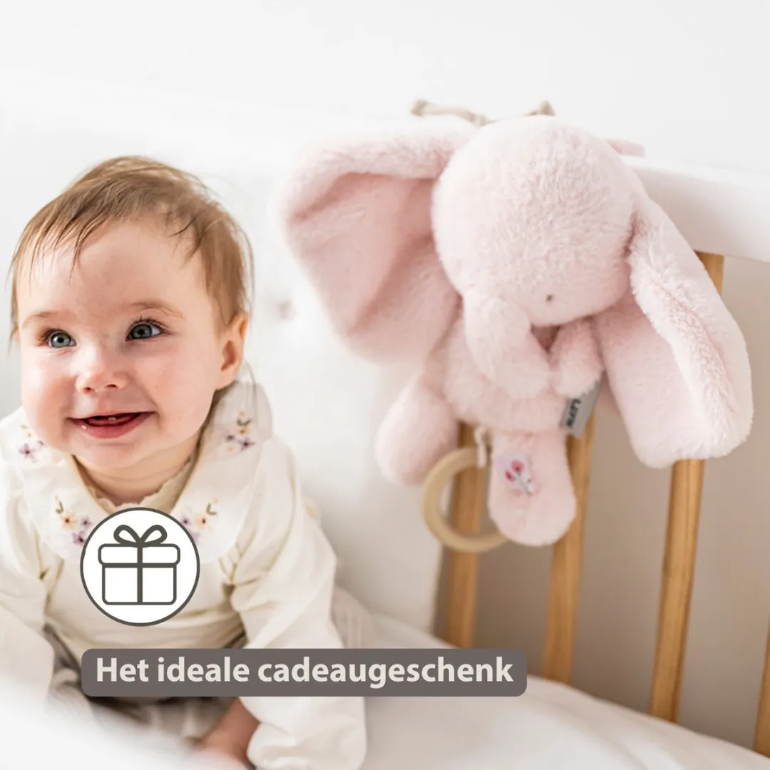 Nattou FanFan Muziekknuffel Olifant 25cm - Roze