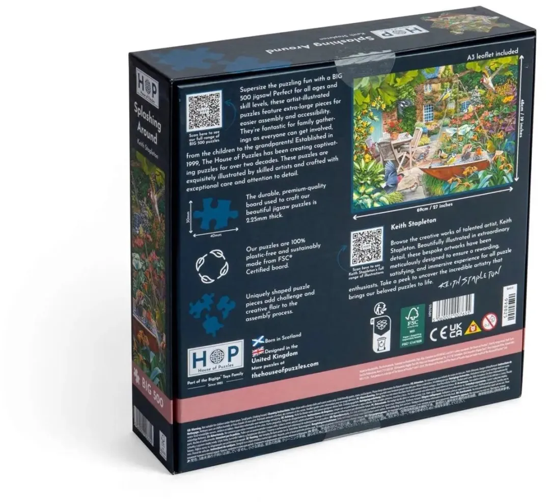House of Puzzles Legpuzzel XXL 500 Stuks - Multicolor