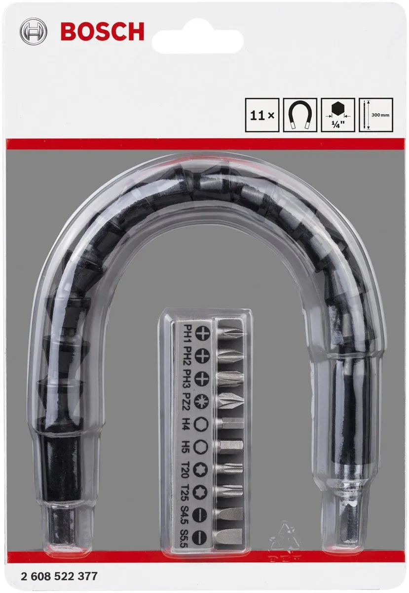 Bosch 11-delig Metaal Bitset - met 300mm Verlengstuk