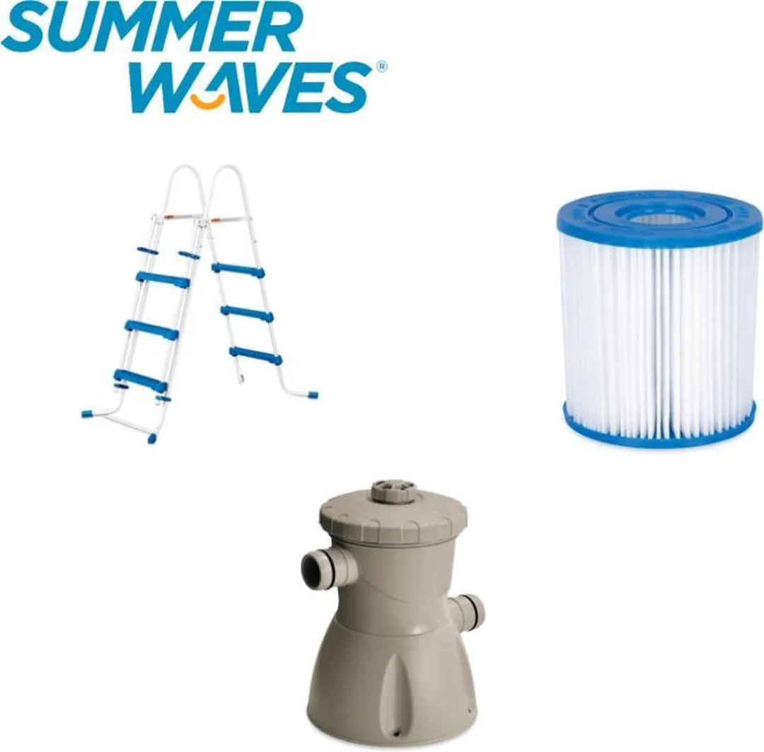 Summer Waves Zwembad Active Frame 400x200x100cm - 7551L Blauw