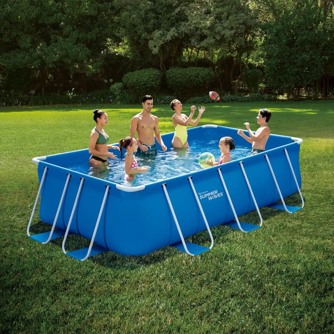 Summer Waves Zwembad Active Frame 400x200x100cm - 7551L Blauw