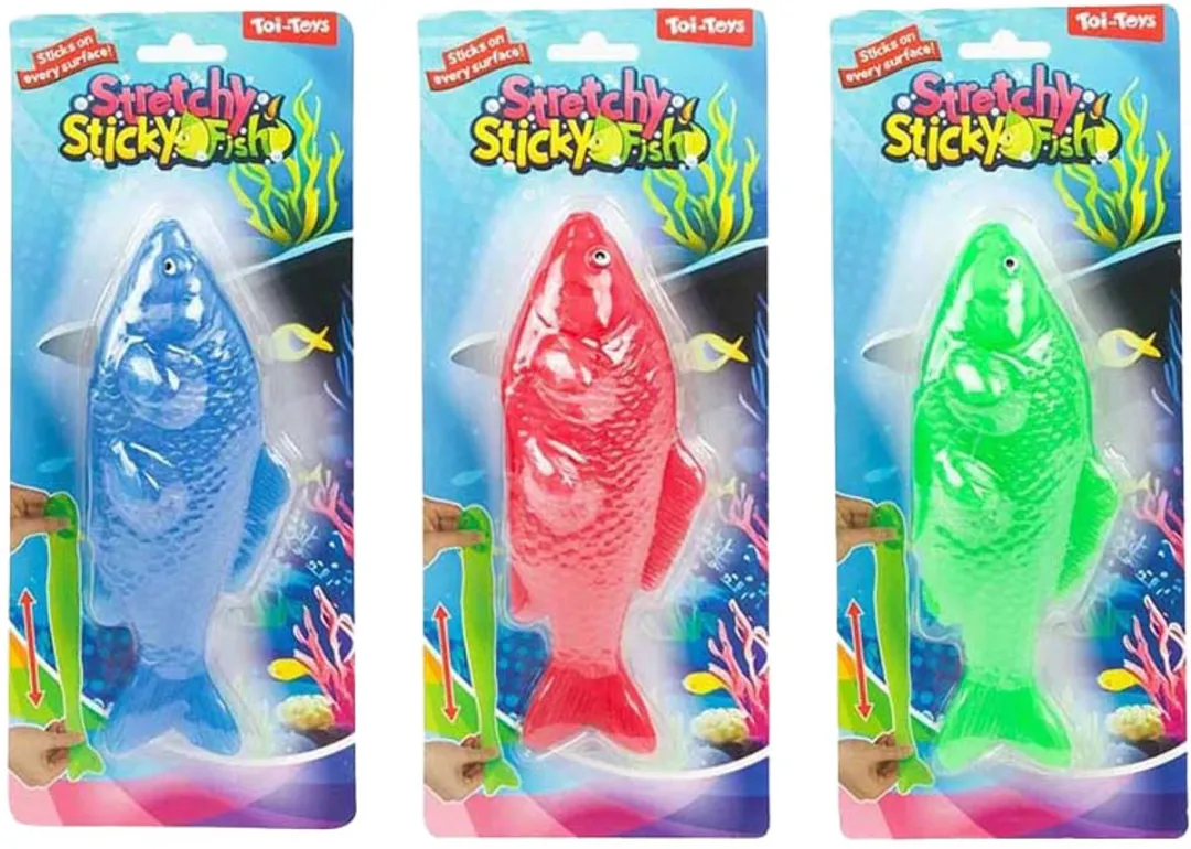 Toi-Toys Neon Koi Rekbare Kleverige Vis