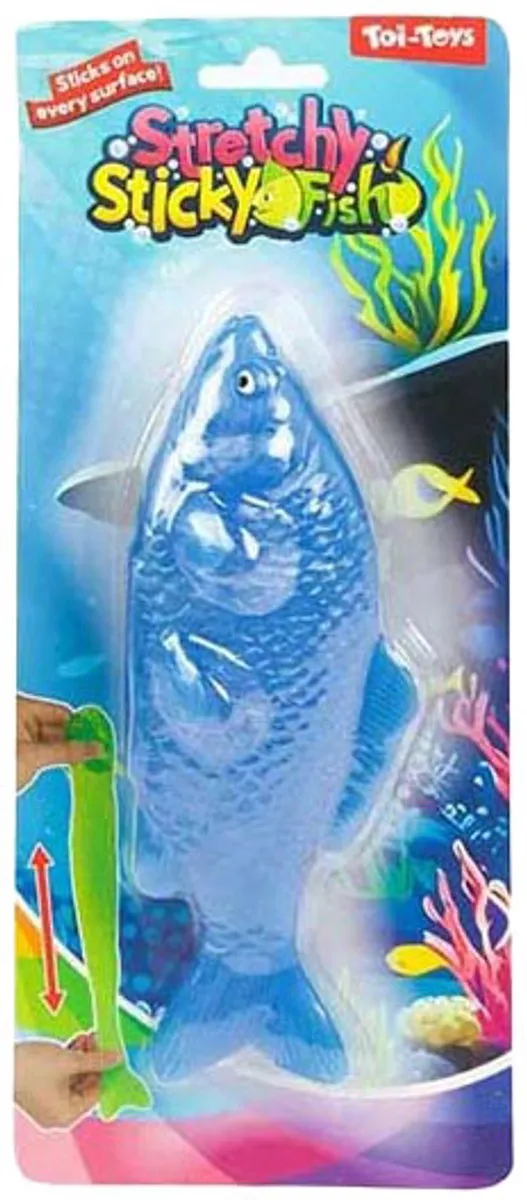 Toi-Toys Neon Koi Rekbare Kleverige Vis - Multicolor
