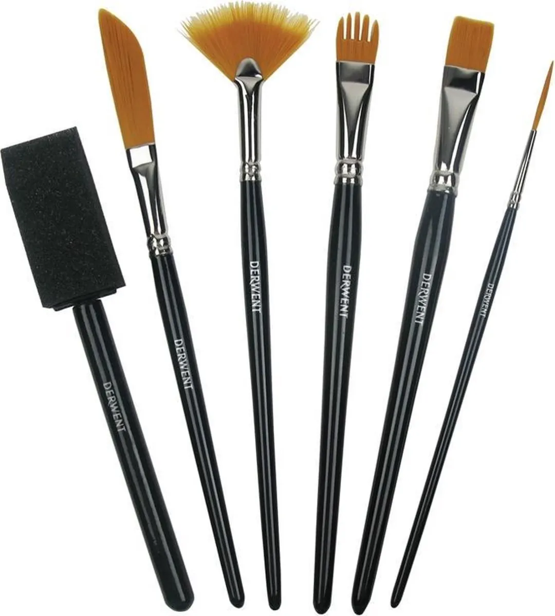 Derwent Techniques Kwasten Set - 6 Stuks