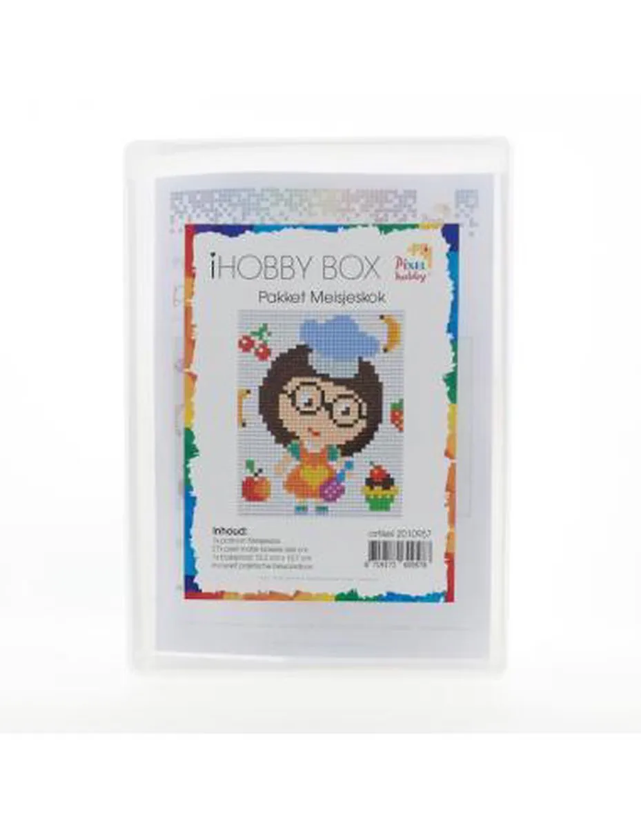 Pixelhobby Classic Meisjeskok 10x12cm - Multicolor - 3 Stuks - afbeelding 6 van 6