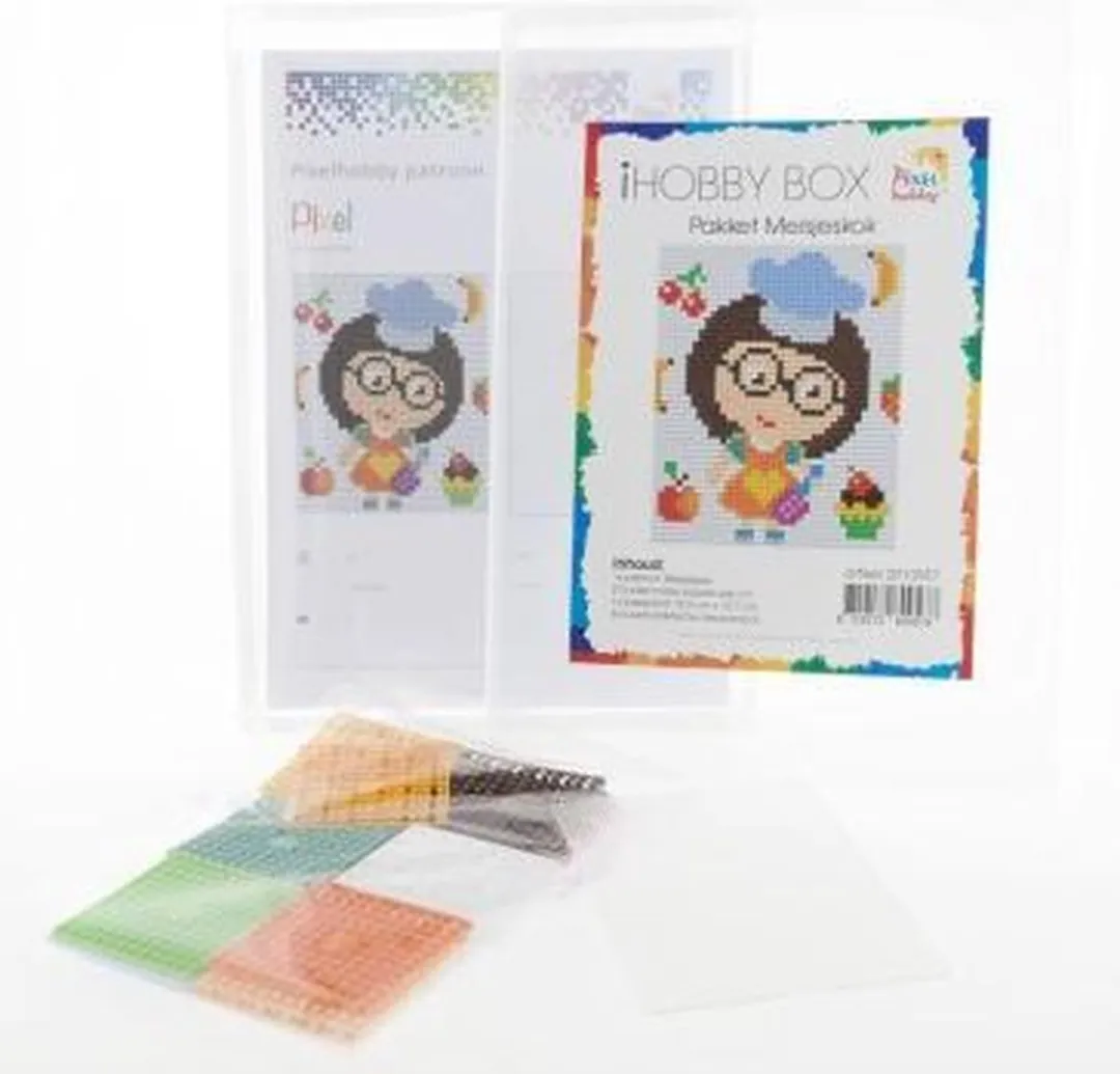 Pixelhobby Classic Meisjeskok 10x12cm - Multicolor - 3 Stuks