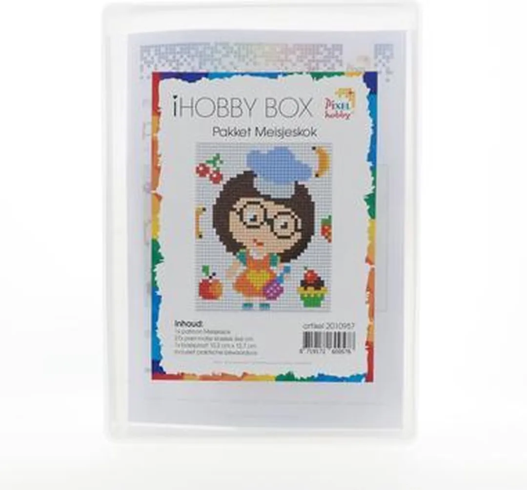 Pixelhobby Classic Meisjeskok 10x12cm - Multicolor - 3 Stuks