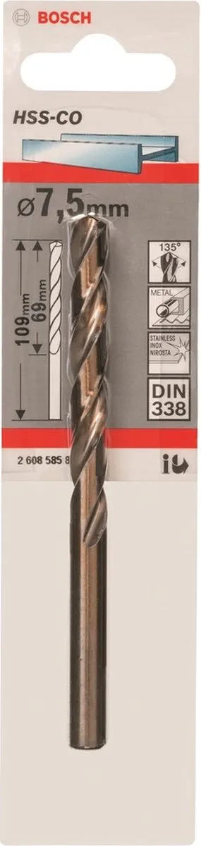 Bosch Metaalboren HSS-Co 7,5mm - 1 Stuk - MPN 2608585859