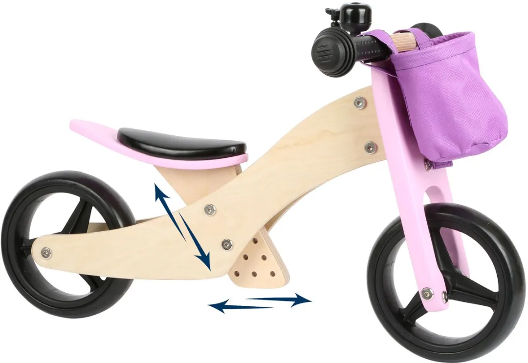 Small Foot Driewieler & Loopfiets 2in1 - Roze
