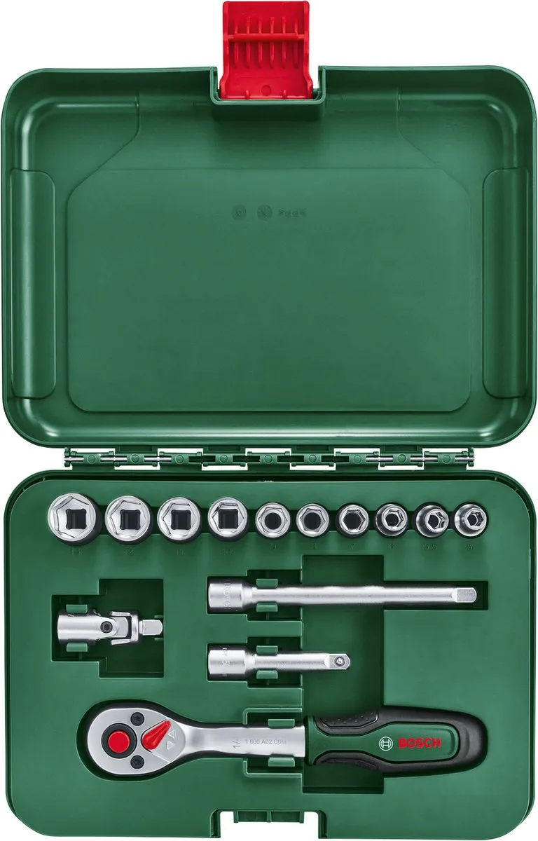 Bosch 1/4" Krachtdoppenset 14-delig - Green