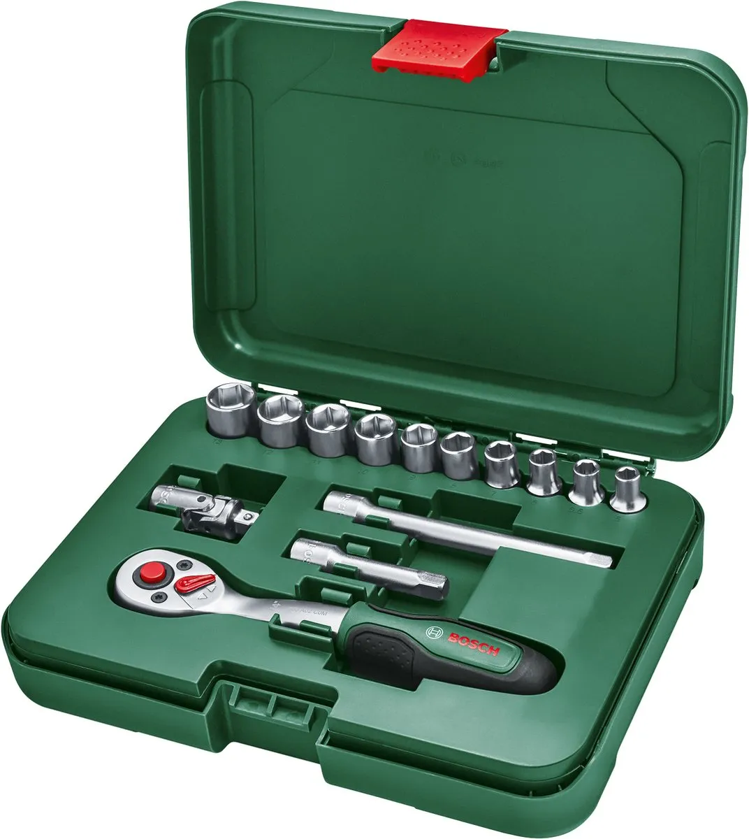 Bosch 1/4" Krachtdoppenset 14-delig - Green