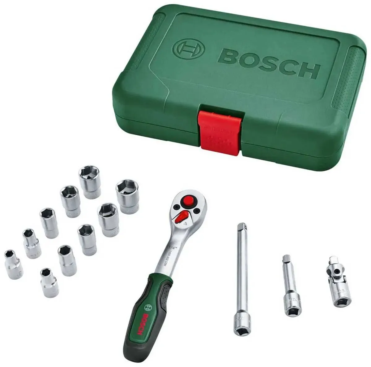 Bosch 1/4" Krachtdoppenset 14-delig - Green