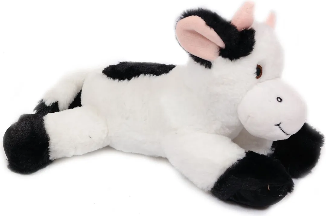 PIA Soft Toys Knuffelkoe Wit/Zwart 30cm