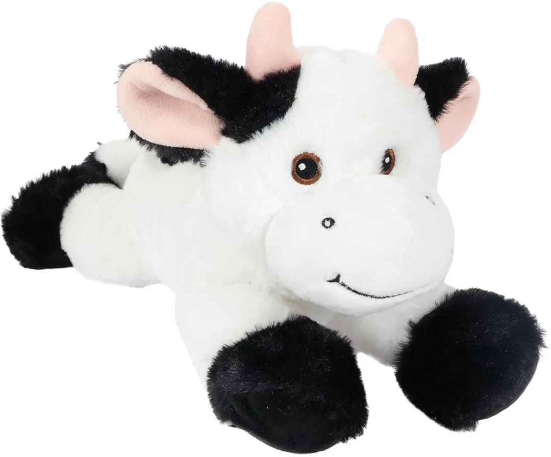 PIA Soft Toys Knuffelkoe Wit/Zwart 30cm