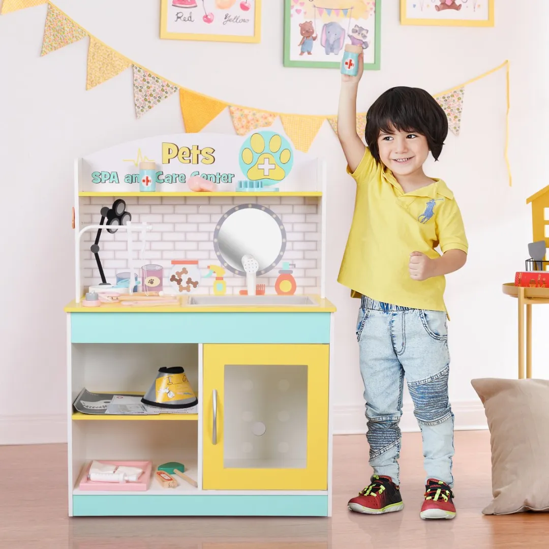 Teamson Kids Dier Poetsen Speelset Groen/Geel