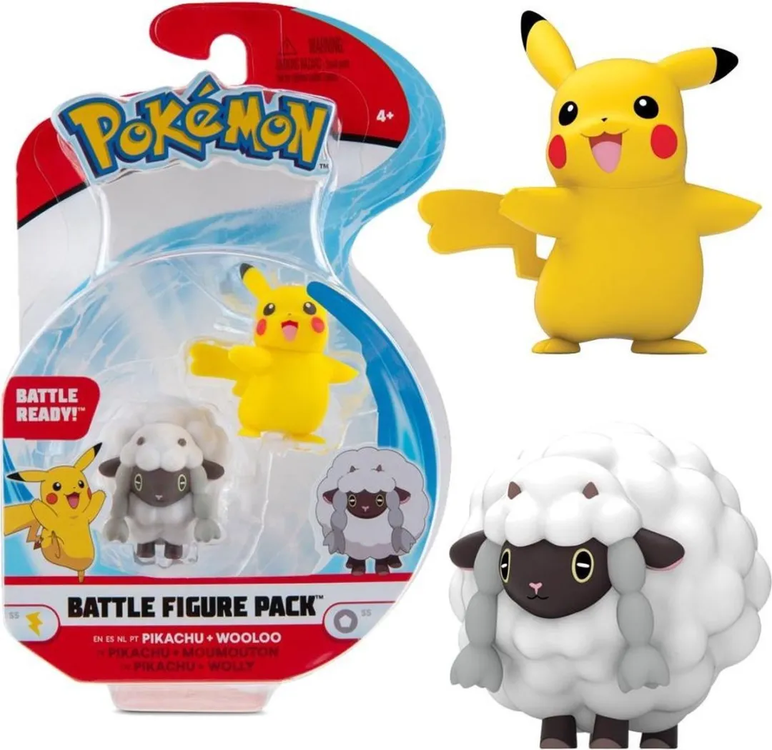 Pokemon - W7 Battle Figure - Pikachu & Wooloo (PKW0126)