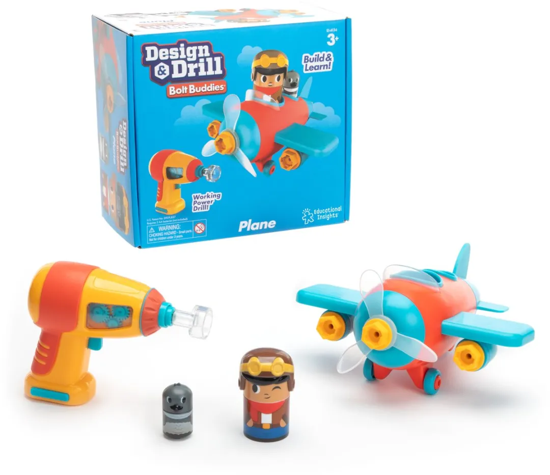 Learning Resources Design & Drill Bolt Buddies Vliegtuig