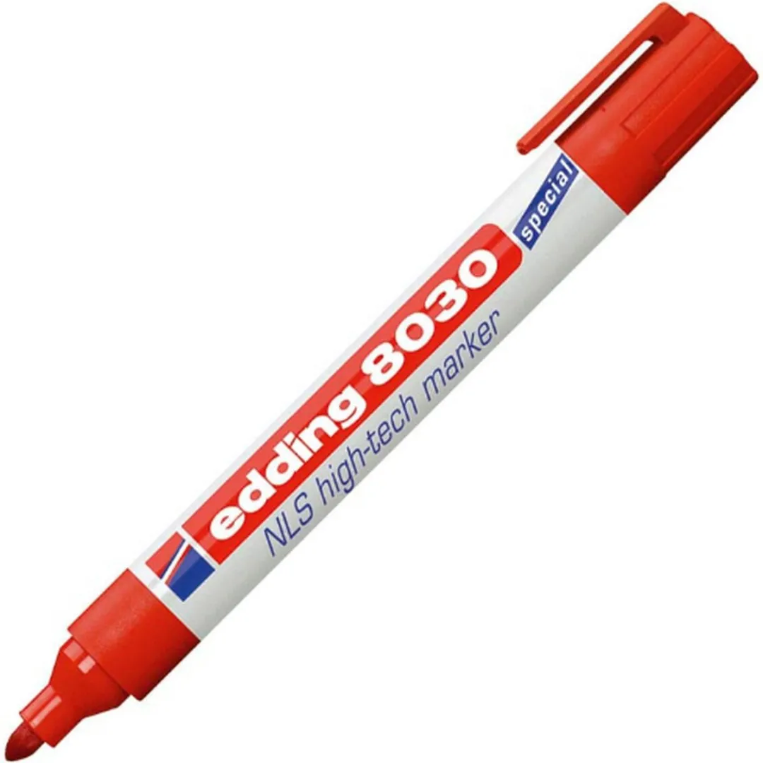 Permanente markeerstift Edding e-8030 Rood 10 Stuks