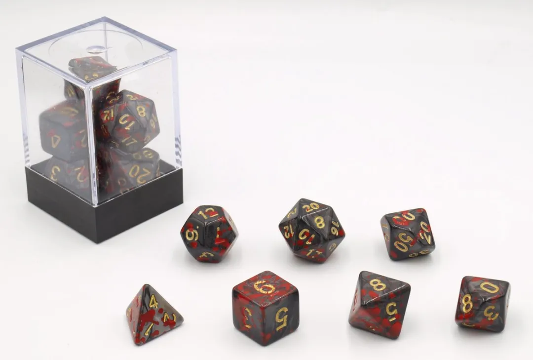 HOT Games Bloodspatter Zwart Dobbelstenen