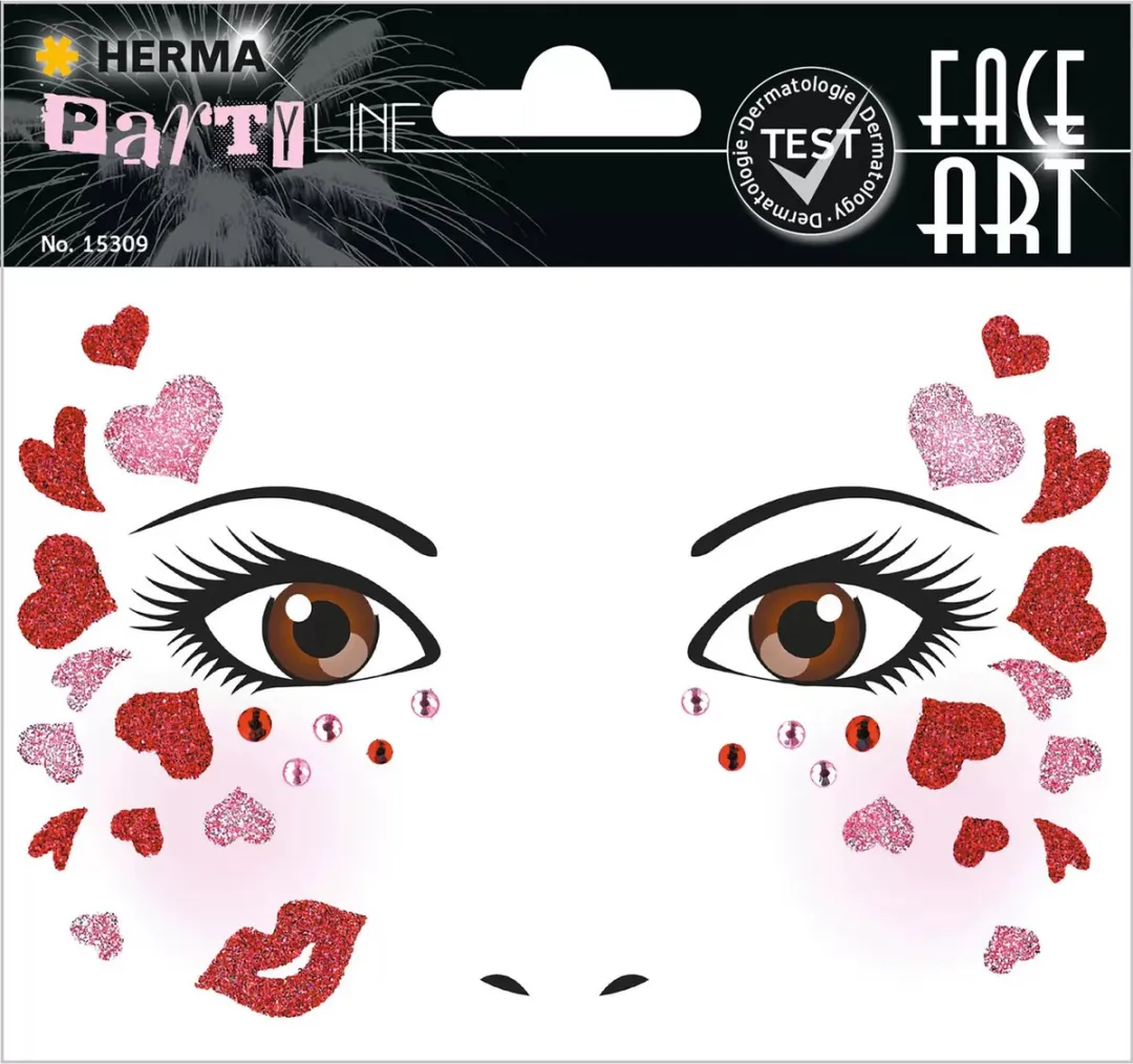 Herma Face Art Stickers Love