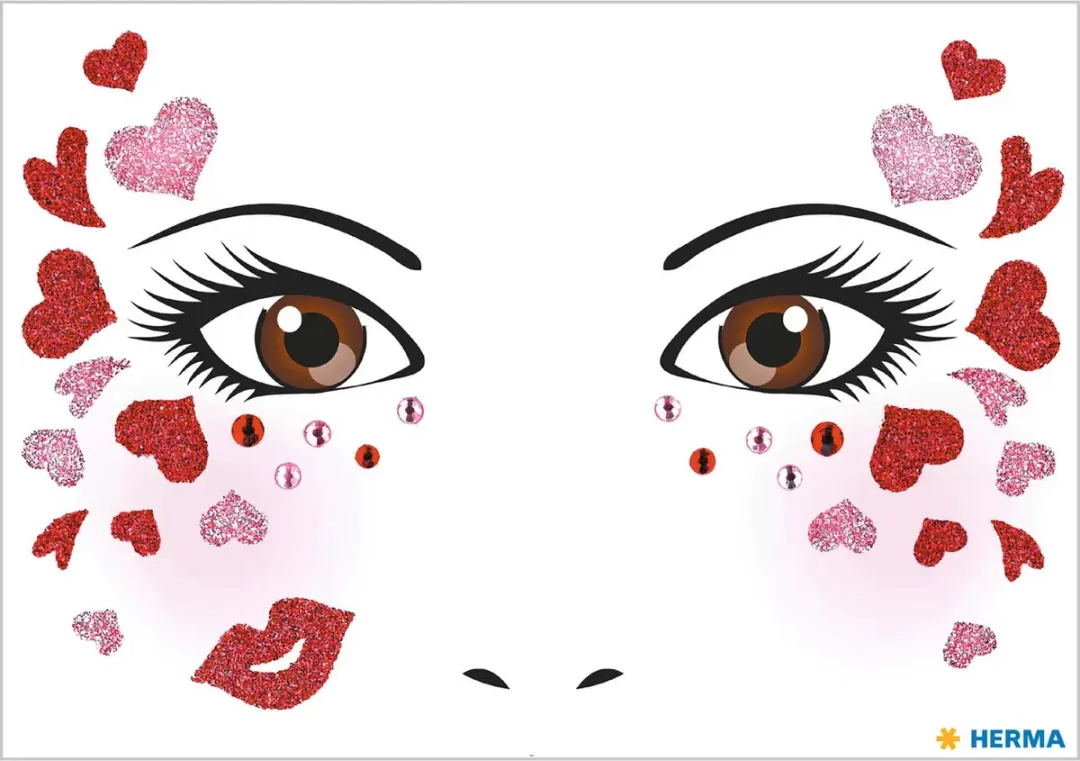 Herma Face Art Stickers Love - Multi
