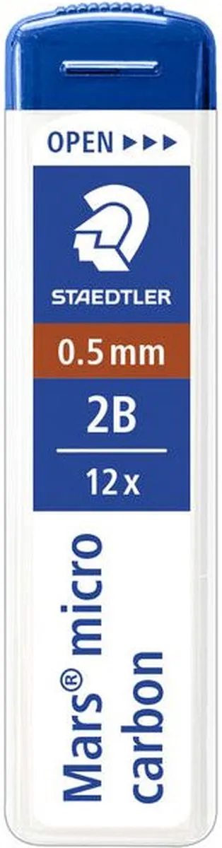 STAEDTLER Mars Micro Carbon Fijnstift 0.5mm 2B - Grijszwart