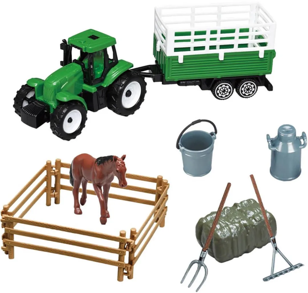 LUNA TOYS Tractor Farm Set 12-delig