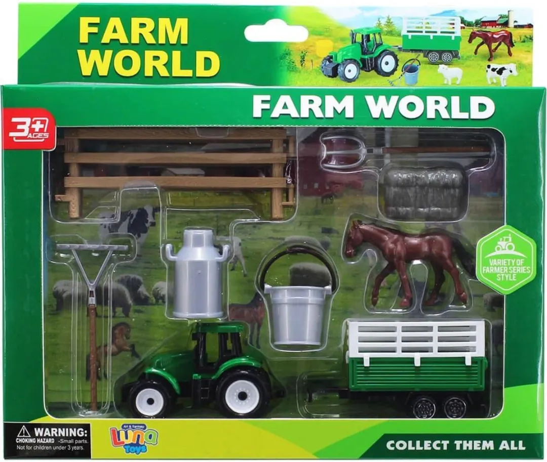 LUNA TOYS Tractor Farm Set 12-delig - Multi