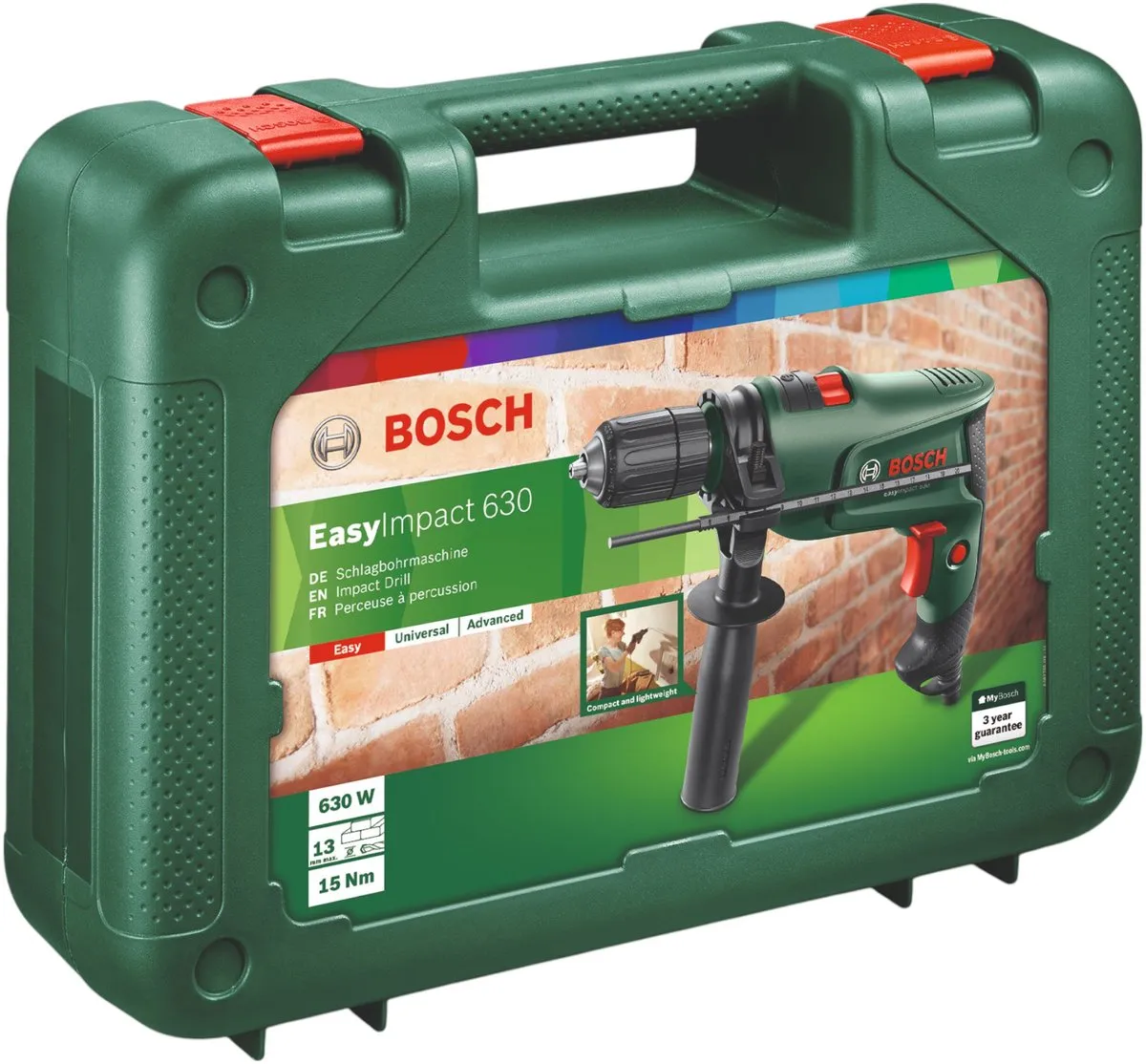 Bosch EasyImpact 630 klopboormachine 630 Watt 15 Nm + koffer ( 0603133100 )