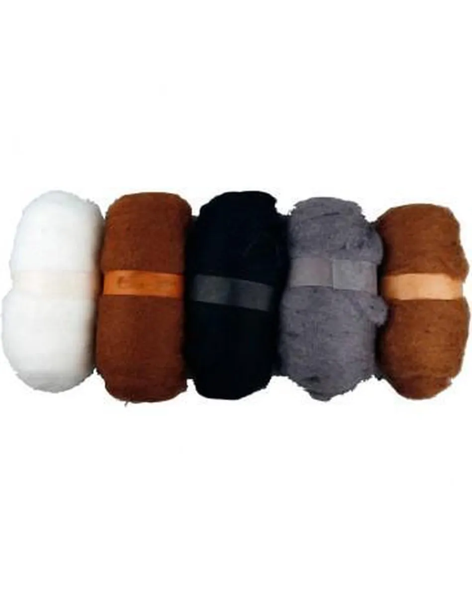 Creativ Company Gekaarde Wol Set 5x100g