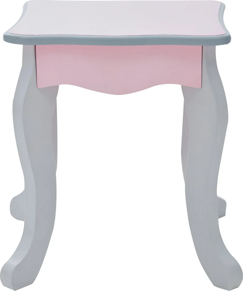 Teamson Kids Houten Kaptafel Roze/Grijs